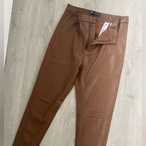 Zara faux leather pants